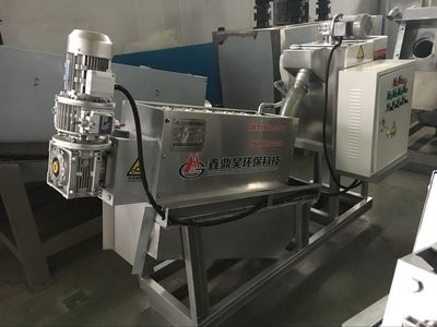 Купить SS304 SS316 Скрут Пресс Машина для обезвоживания ила Настраиваемый двойной конвейерный винтовой вал online manufacture