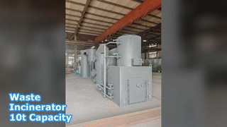 Мусоросжигательная установка 15 кг, 10 т, способность сжигания